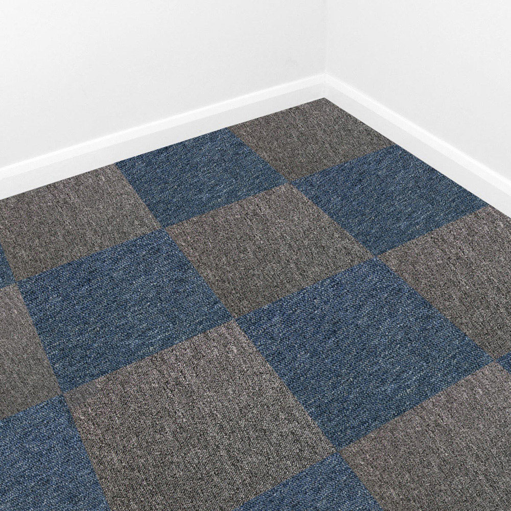 MonsterShop Storm Blue and Anthracite Carpet Tile 40 Pack Image 4