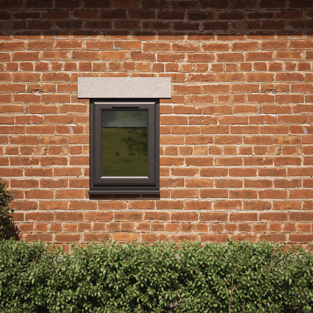 Crystal Black and White Top Hung Opener Clear Double Glazed Window 610 x 610mm Image 5