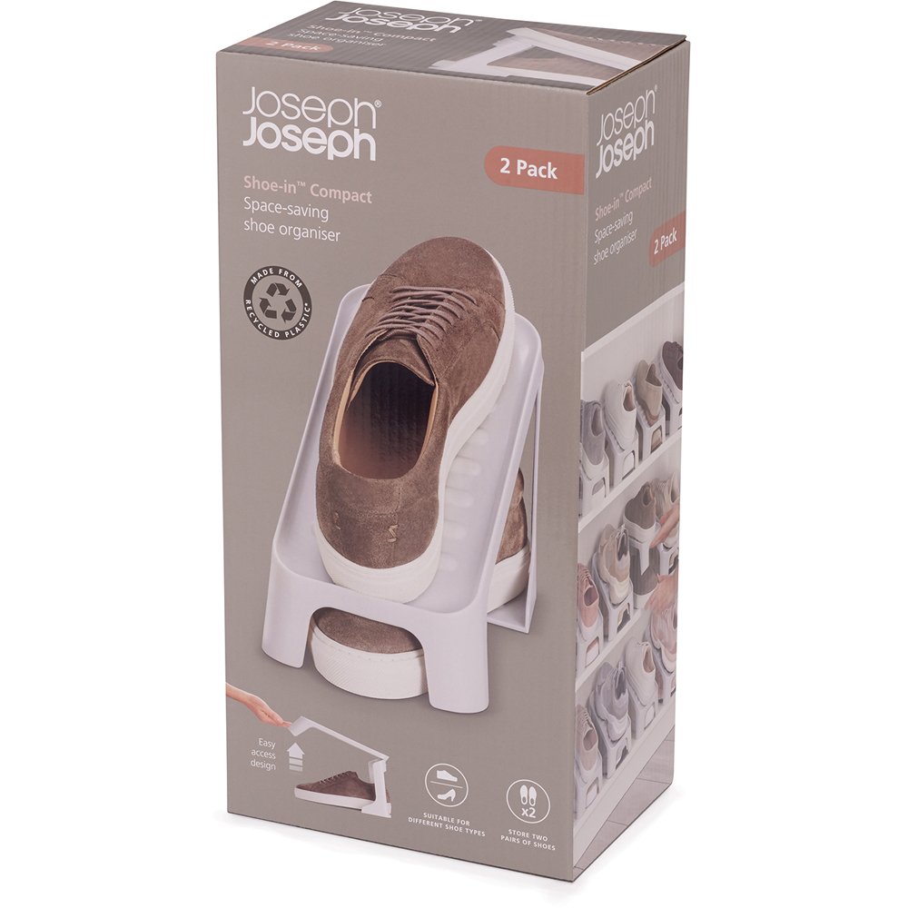 Joseph Joseph Shoe-In 2 Piece Ecru Compact Shoe Caddy Image 3