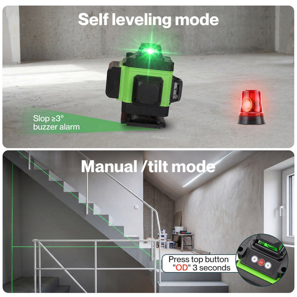 Traderight HW0308-UK Green 4D Cross Line Self-Levelling Laser with Tripod Image 8