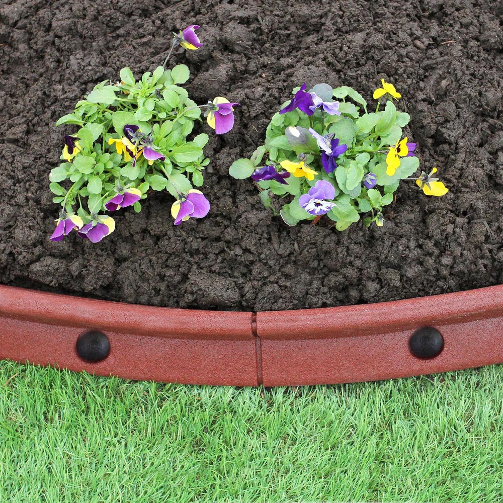 MonsterShop Terracotta 4ft 26 Pack Flexible Lawn Edging Image 2