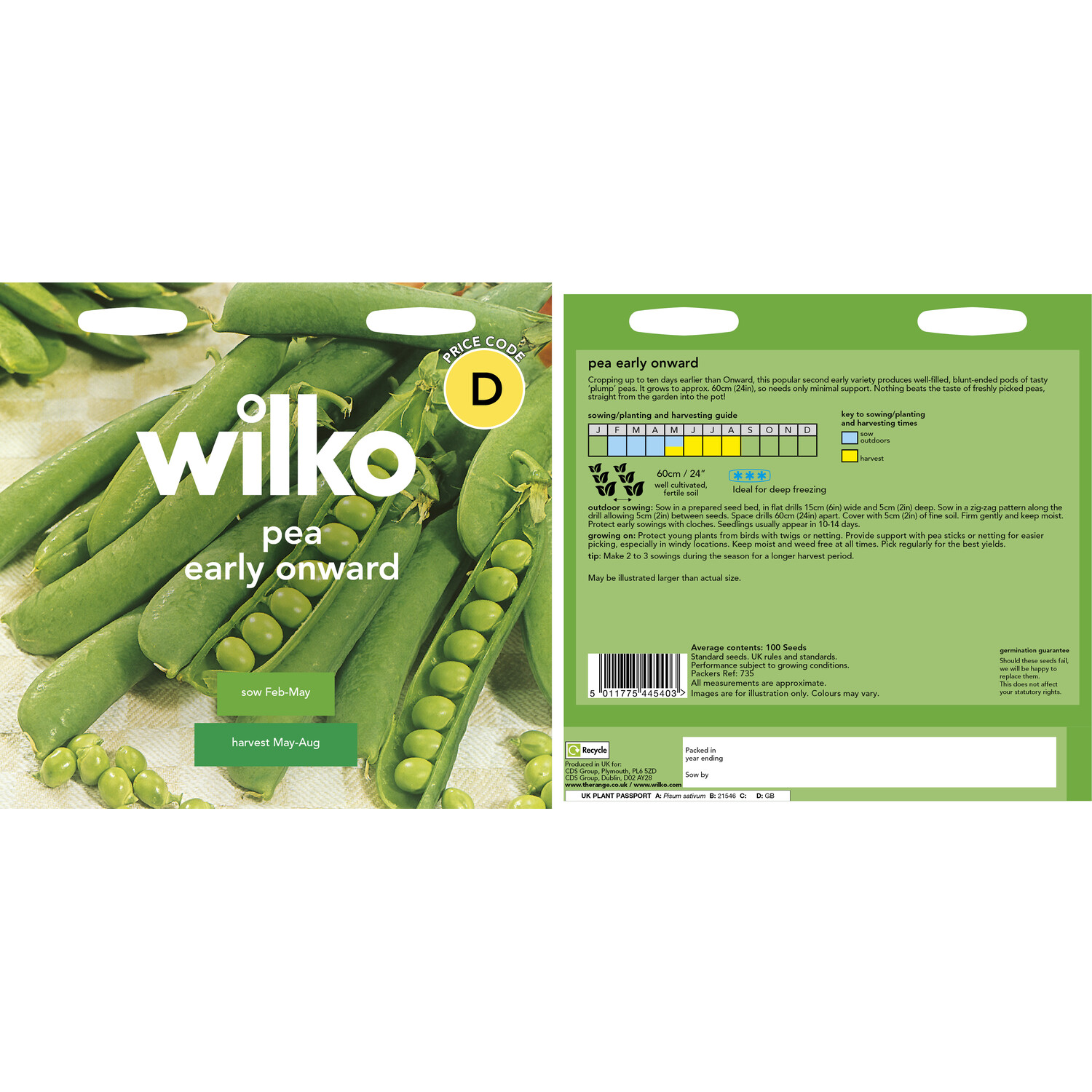 Pea Early Onwards Seeds Green Image 3