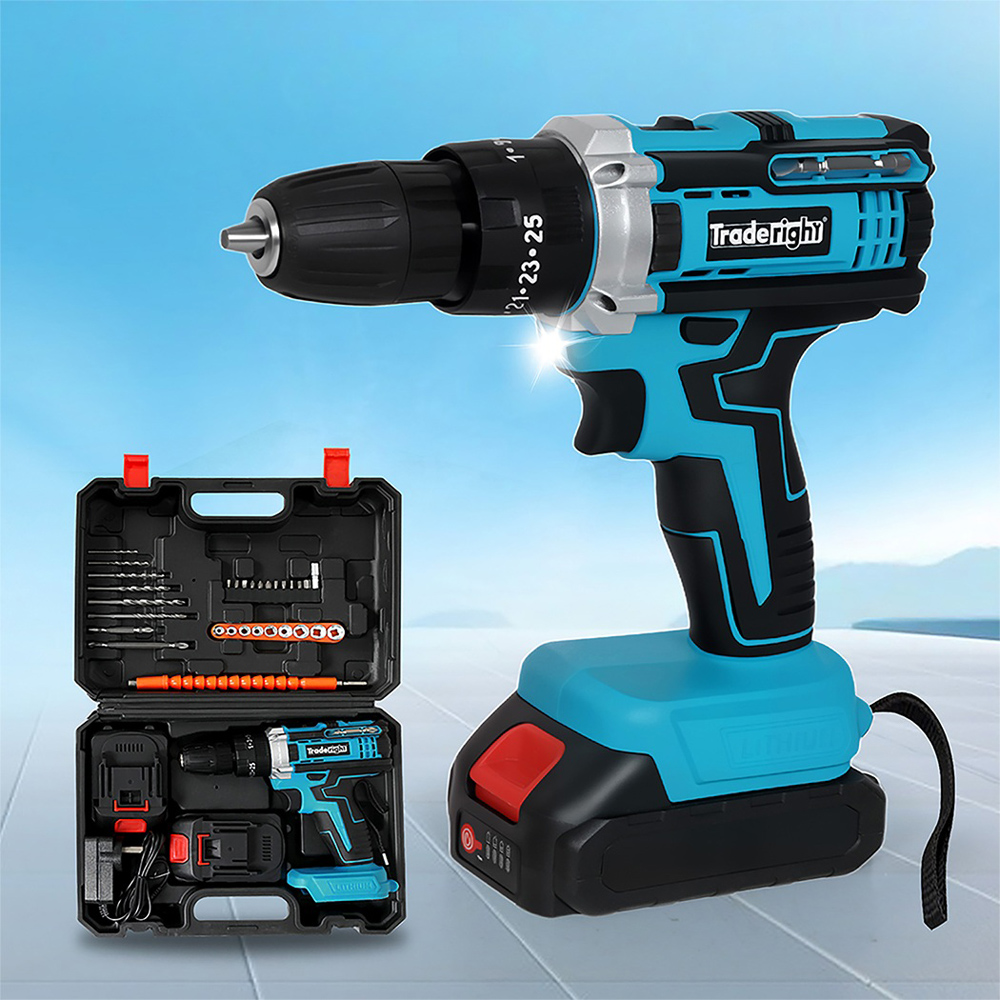 Traderight HW0263 Cordless Combi Drill Driver with 2 Batteries 21V Image 3
