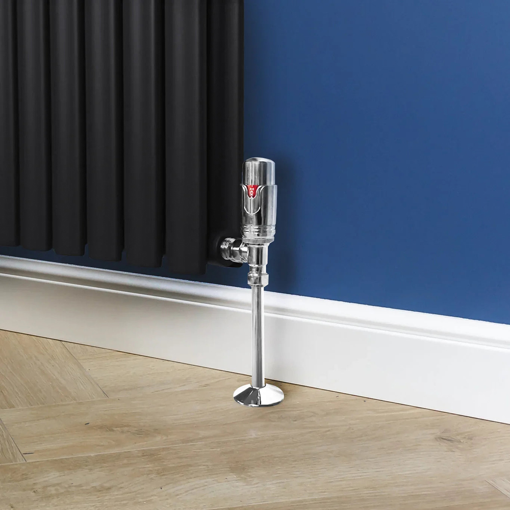 MonsterShop Polished Chrome and Brass Thermostatic Radiator Valve Image 2
