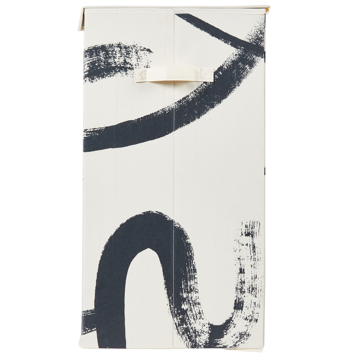 Inkwell Folding Laundry Hamper - White and Black Image 4