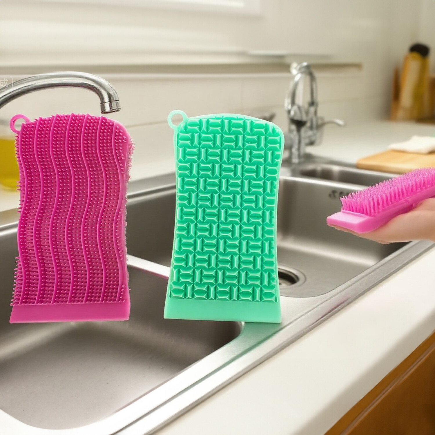 Pack of 3 Scrub Sponges Image 3