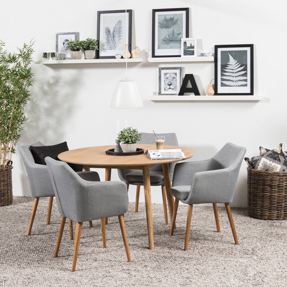 Furniture To Go Nagano Oak 4 Seater Round Dining Table Image 3