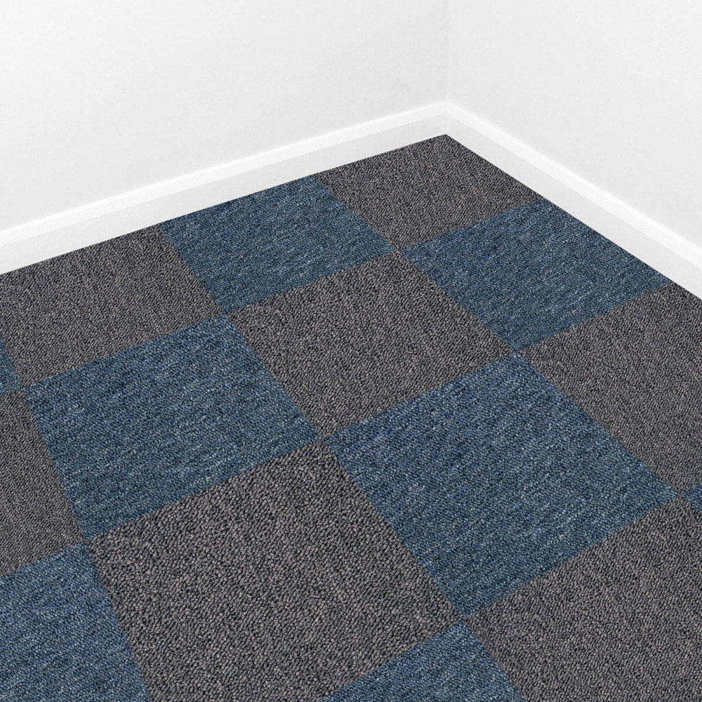 MonsterShop Storm Blue and Charcoal Black Carpet Tile 40 Pack Image 4