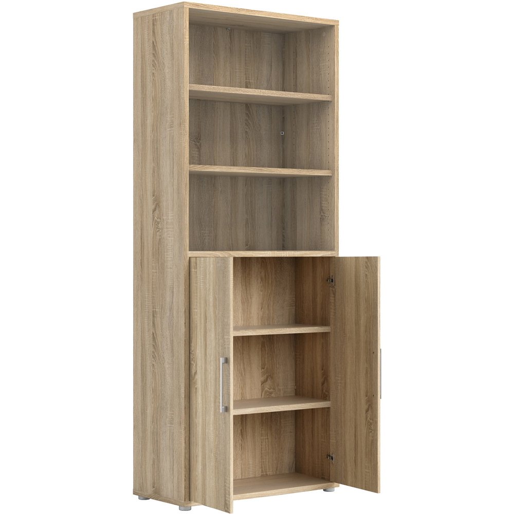 Furniture To Go Prima Oak 2 Door 3 Shelf Bookcase Image 4