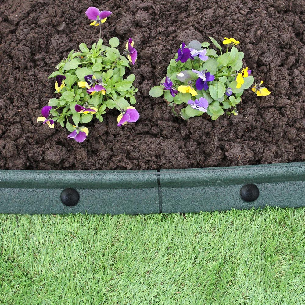 MonsterShop Green 4ft 30 Pack Flexible Lawn Edging Image 2