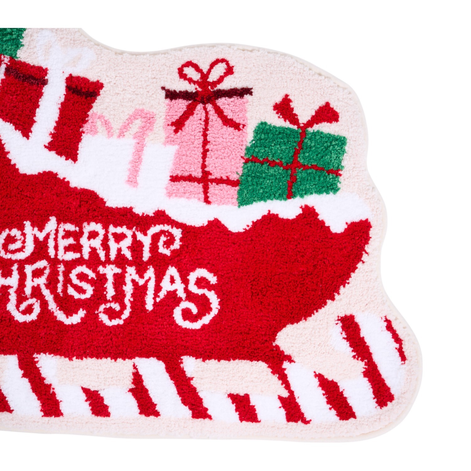 Presents on Sledge Bath Mat Red Image 2