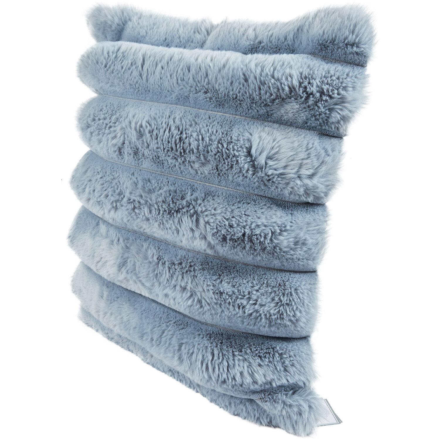Divante Verbier Faux Fur Cushion - French Blue Image 2