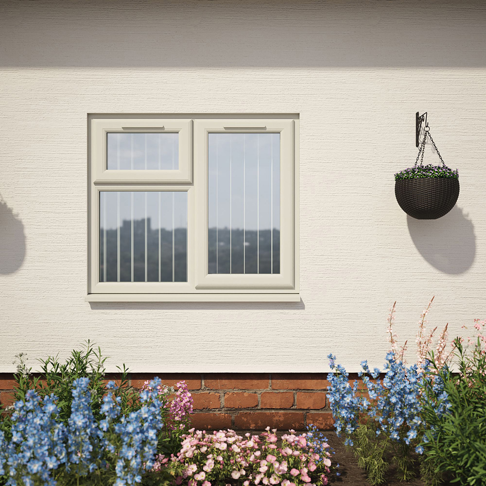 Crystal Agate and White RH Side Hung and Top Opener Clear Triple Glazed Window 1190 x 1115mm Image 5
