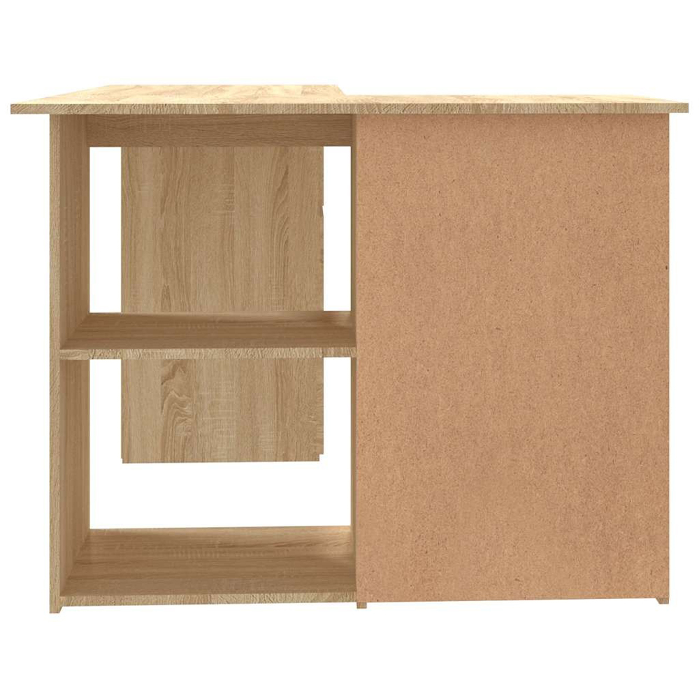 Walplus 2 Door 4 Drawer 2 Shelf Corner Computer Desk Sonoma Oak Image 7