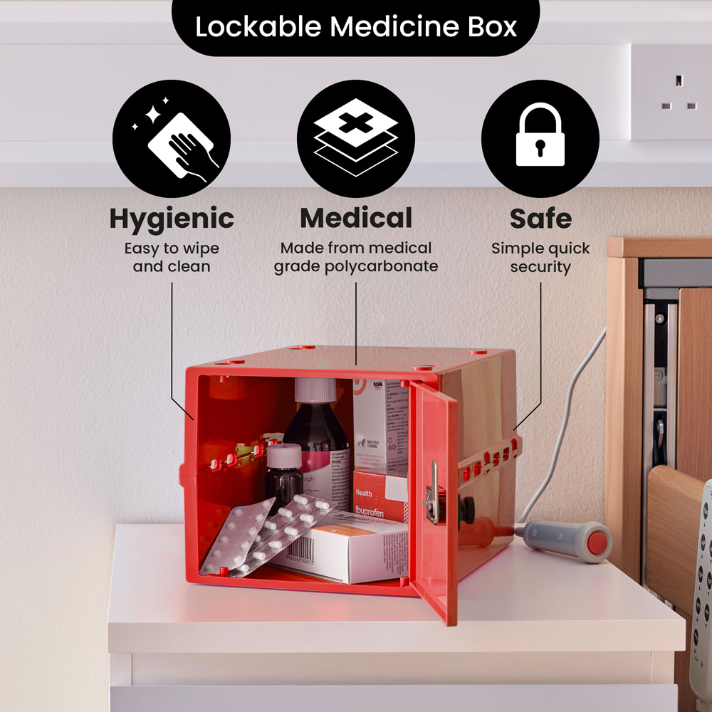 Lockabox One 10L Medi Red Lockable Safe Box Image 6