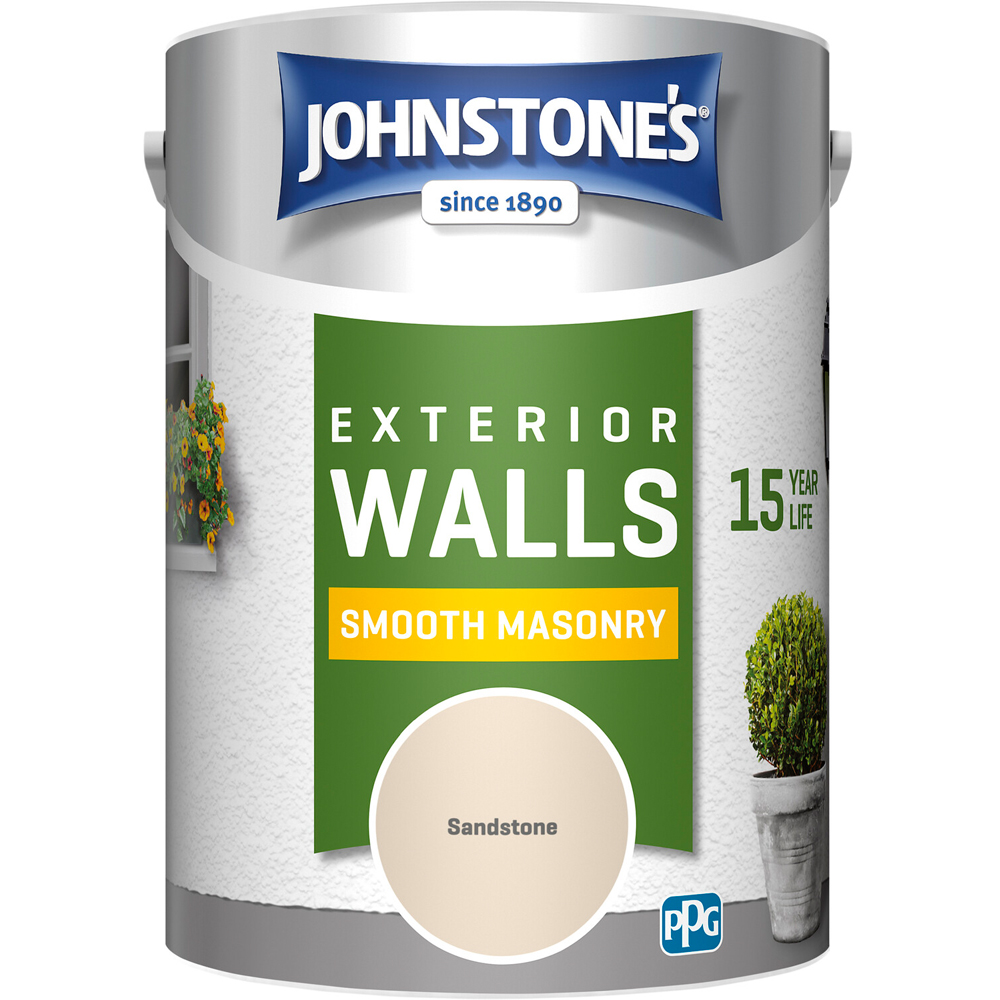 Johnstone's Smooth Masonry Paint Sandstone 5l Image 2