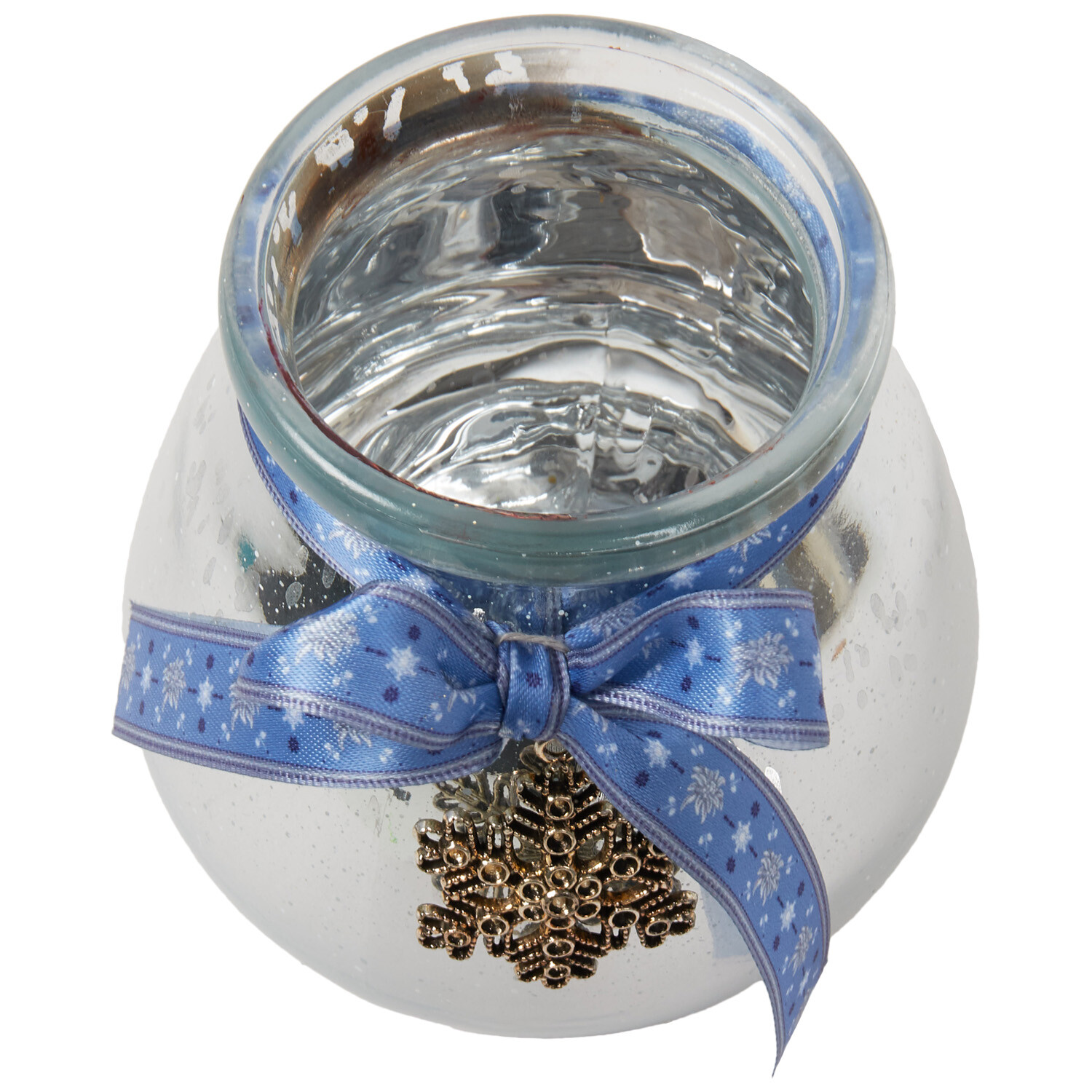 Snowflake Candle Holder Ice Blue - Icy Blue Image 3