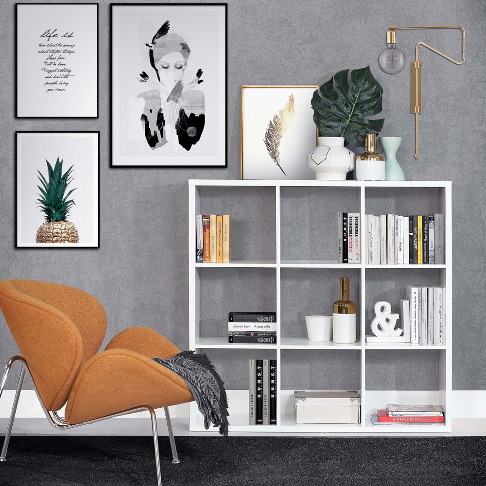 Furniture To Go Mauro Matt White 9 Shelf Storage Unit Image 4