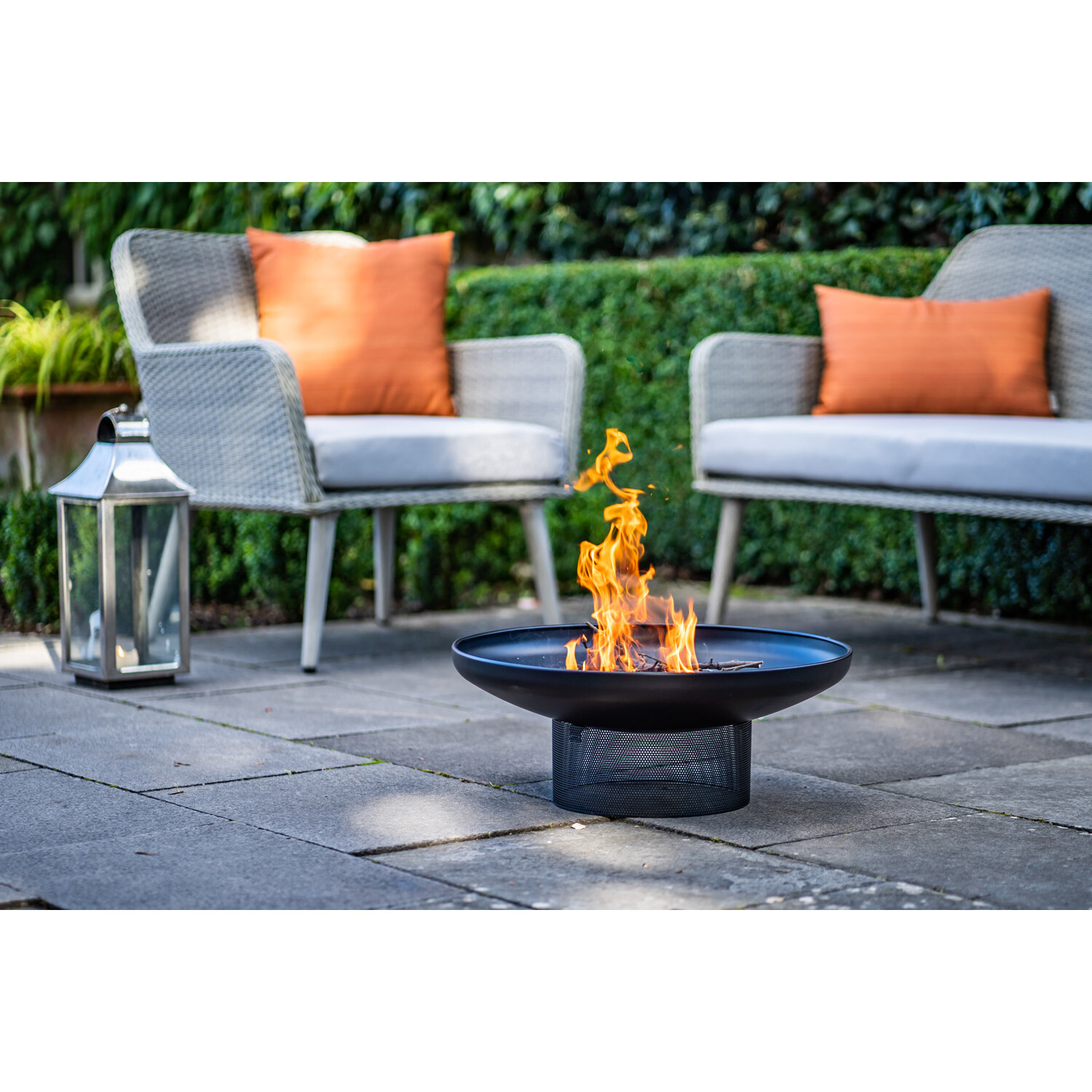 Perforated Steel Round Firepit Image 2