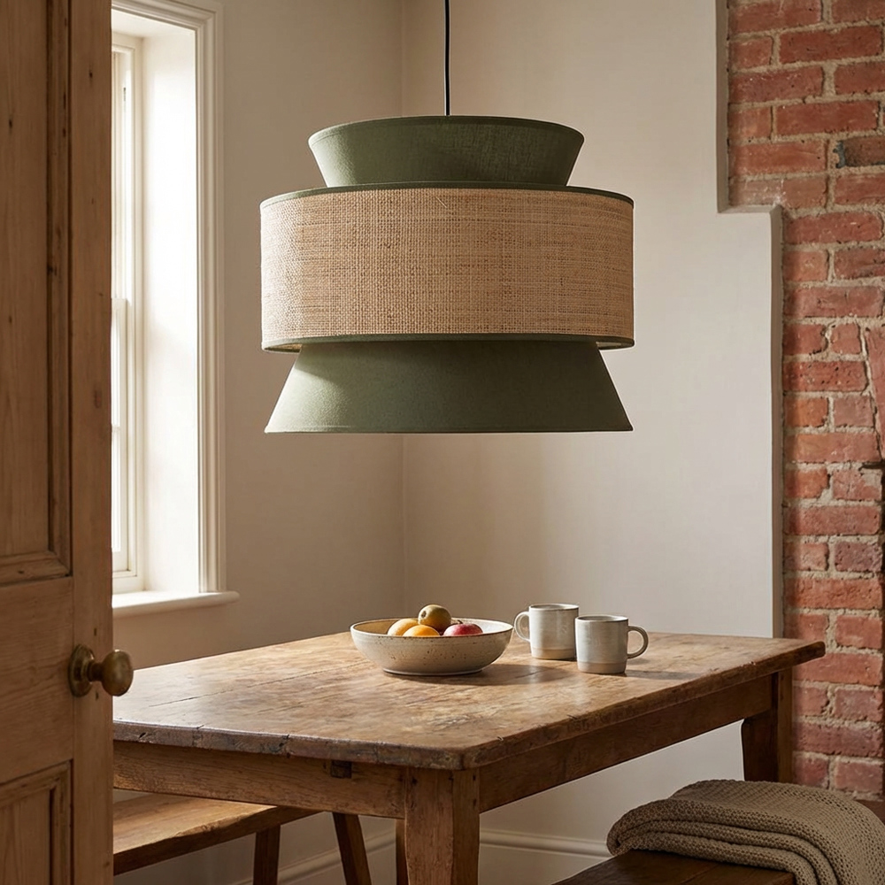 Berkley Pendant - Green and Natural Image 2
