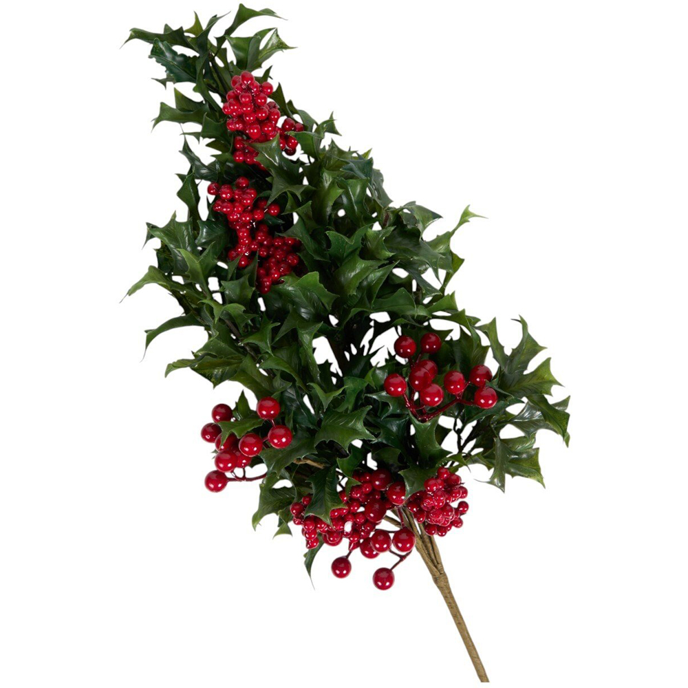 Red Berry and Holly Spray Image 3