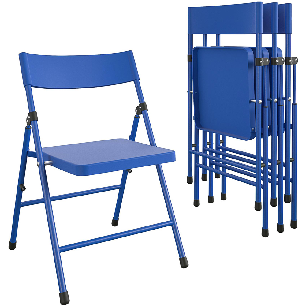 Safety 1 st Kids Blue Pinch Free Foldable Chair 4 Pack Image 2
