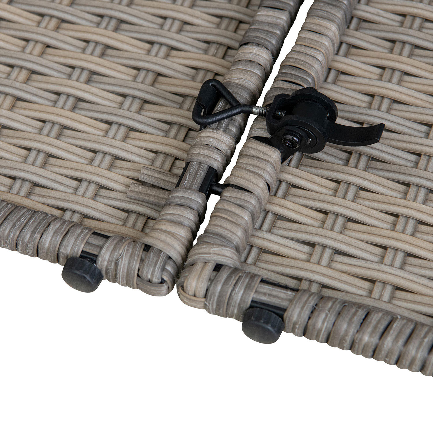 Alexandria 3 Seater Natural Rattan Wicker Garden Corner Lounge Set with Cushions Image 5