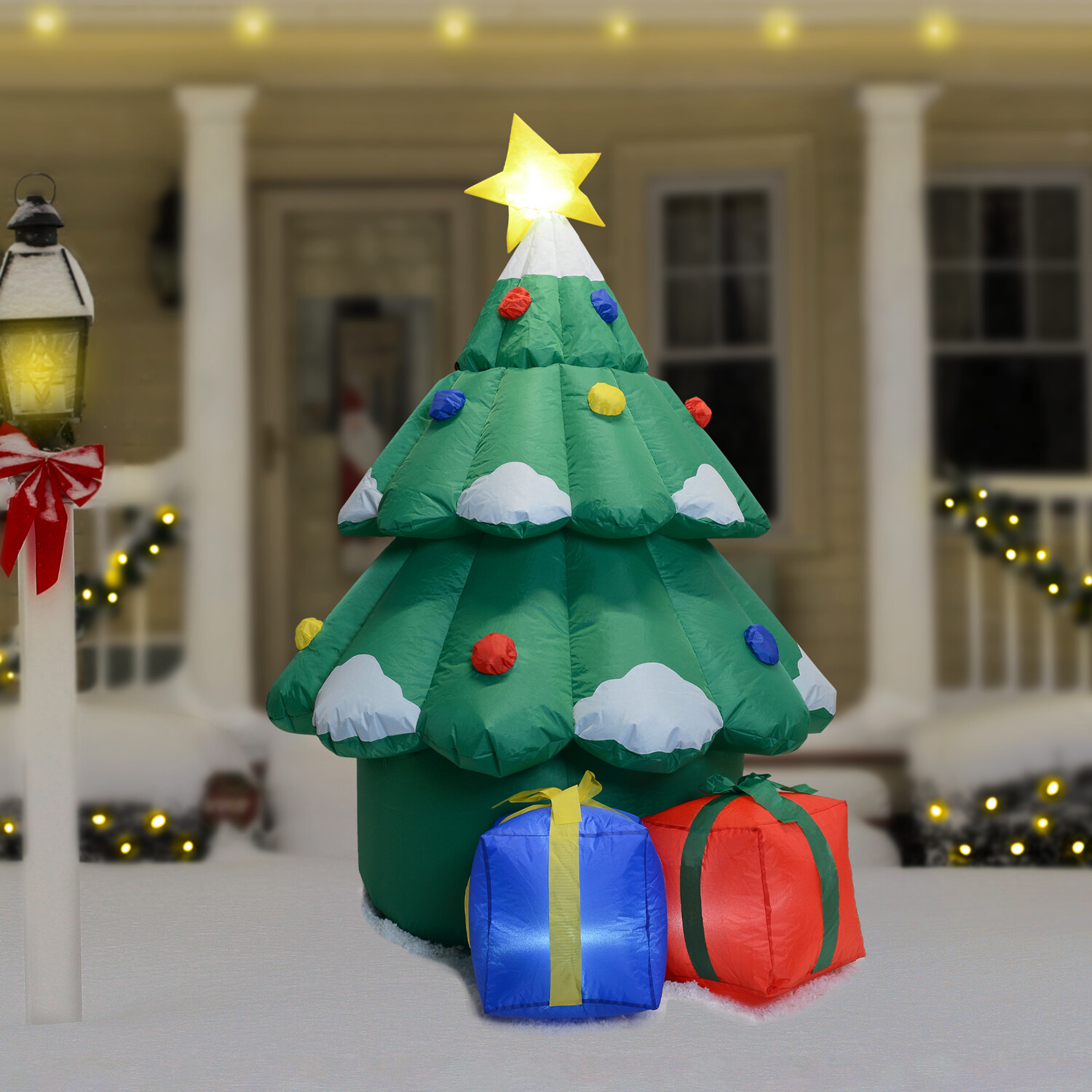 Inflatable Moving Santa Tree Green Image 3