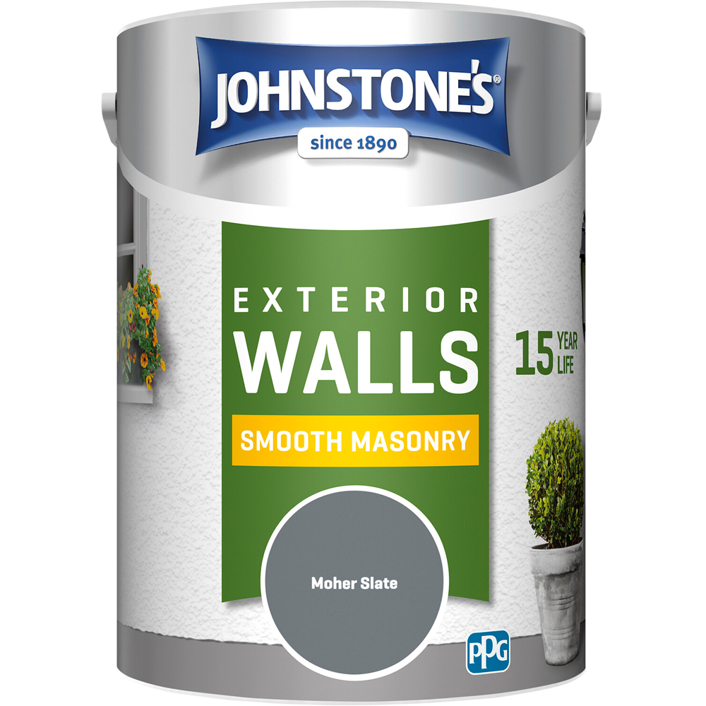 Johnstone's Smooth Masonry Moher Slate Paint 5L Image 2