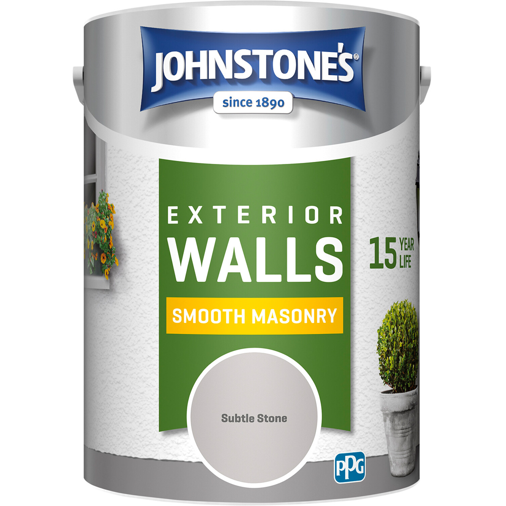 Johnstone's Smooth Masonry Paint Subtle Stone 5l Image 2