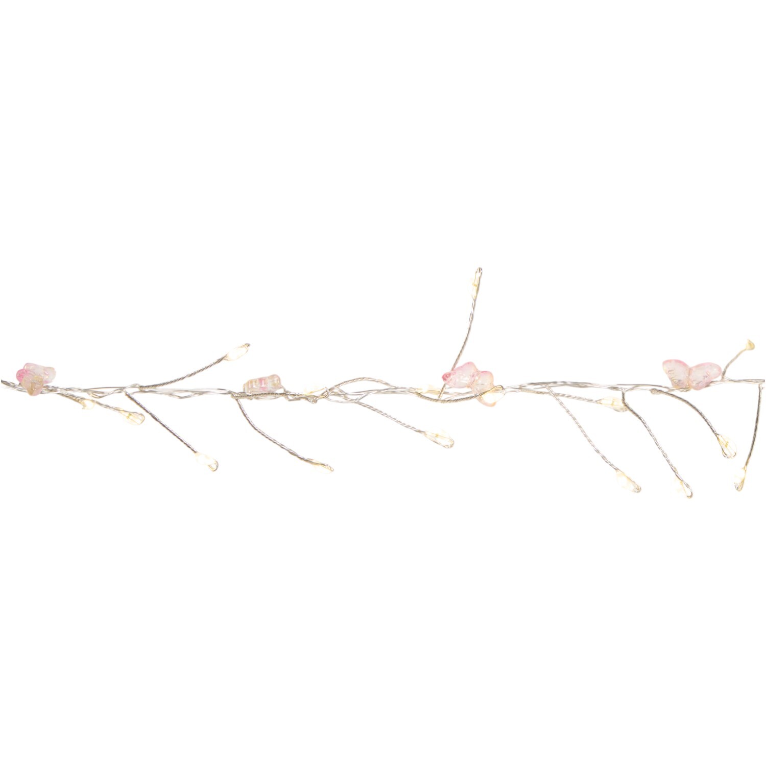 120 LED Cluster Butterfly String Lights Pink Image 5