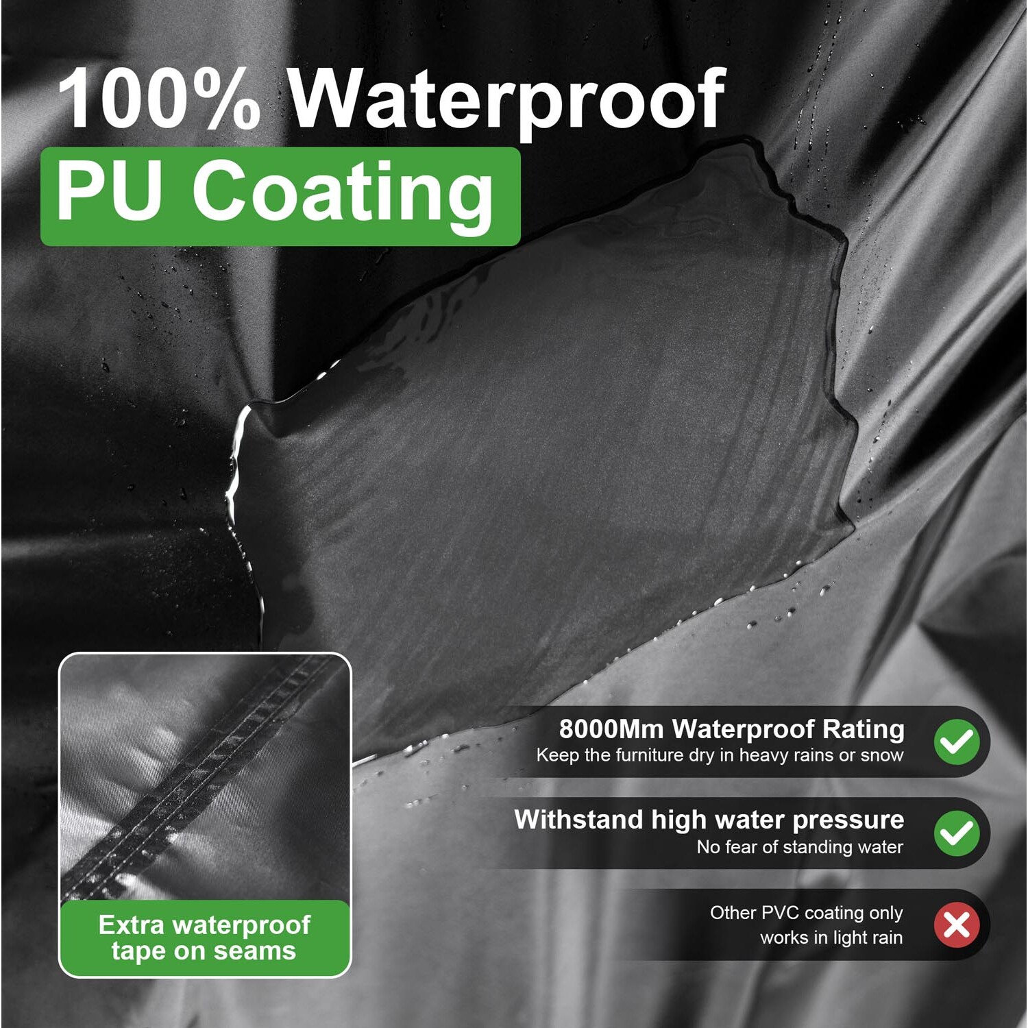 Luxury Furniture Cover - Black Image 6