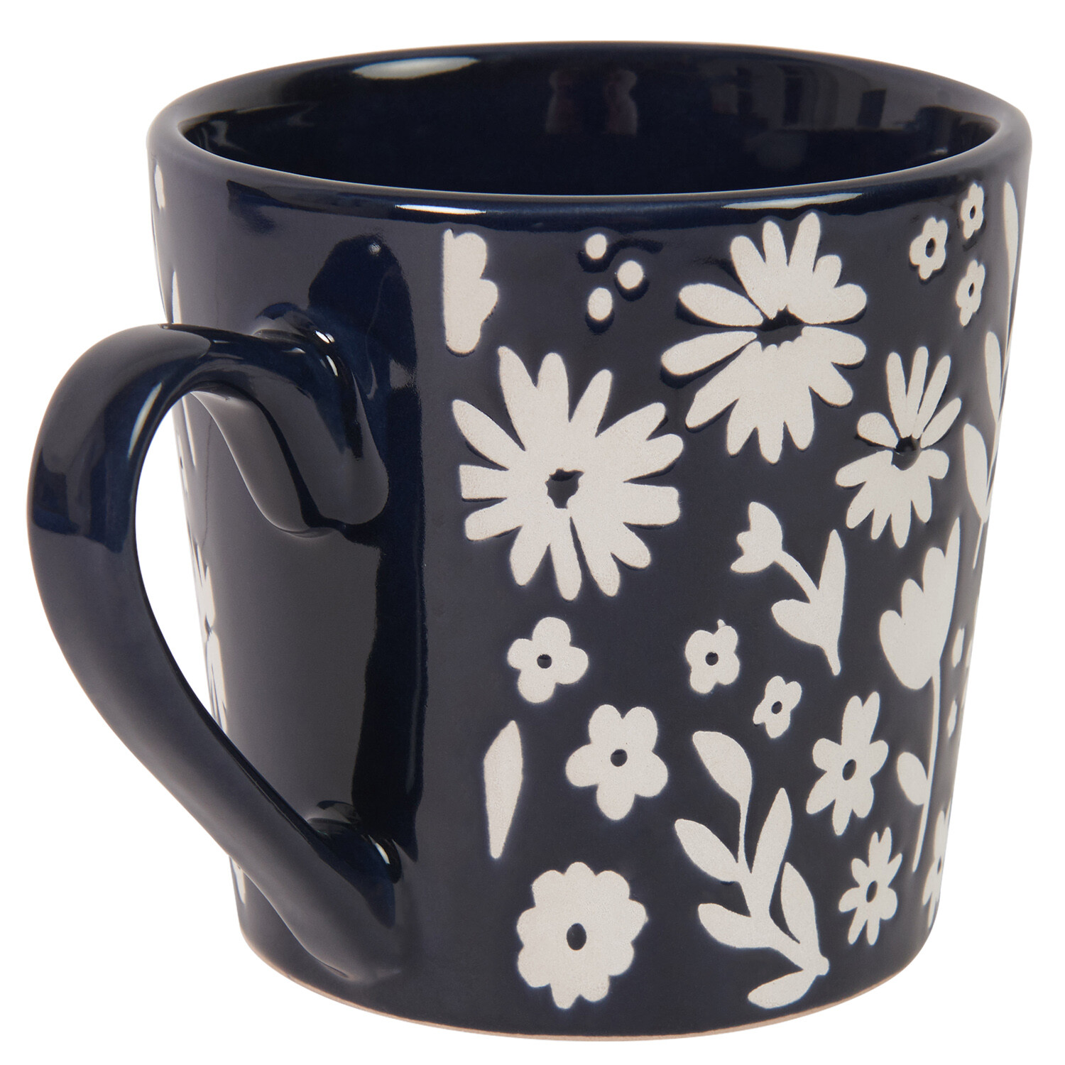 Midnight Flower Wax Resistant Mug - Midnight Blue Image 2