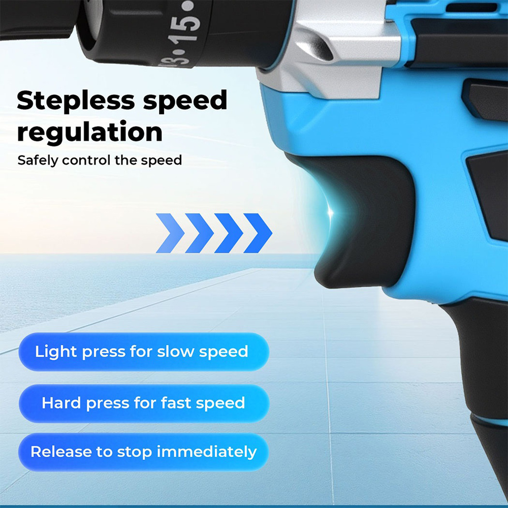 Traderight HW0262 Cordless Combi Drill Driver with Battery 21V Image 5