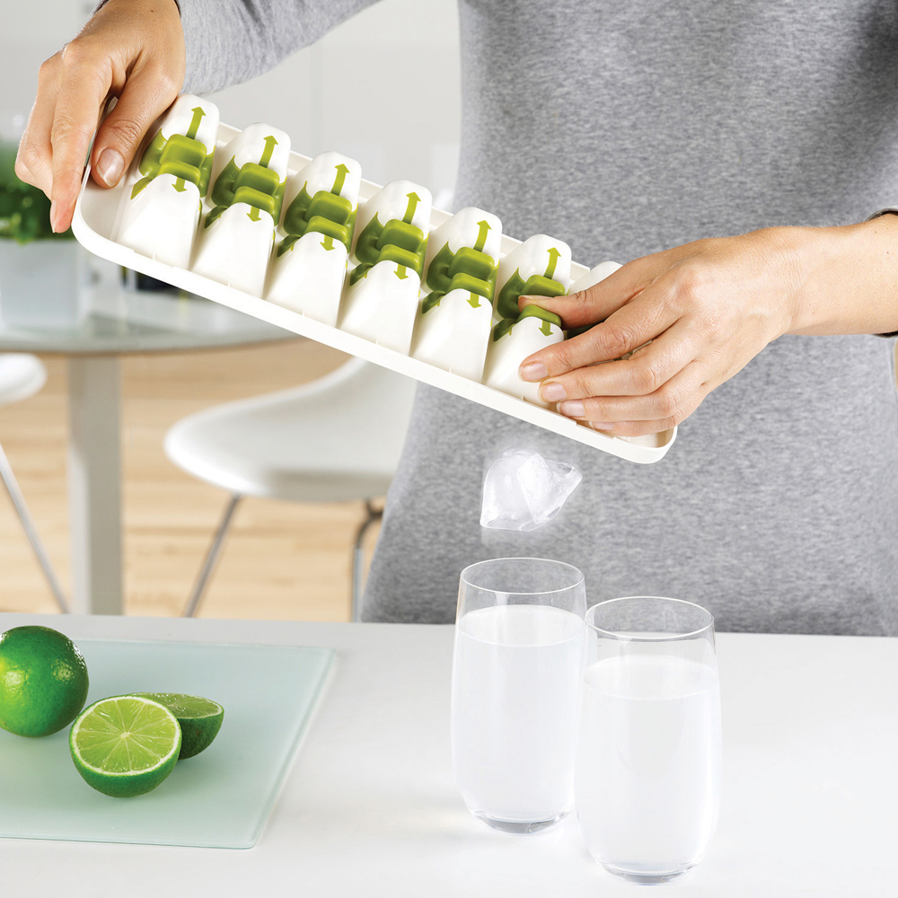 Joseph Joseph QuickSnap Plus White and Green Ice Cube Tray Image 8