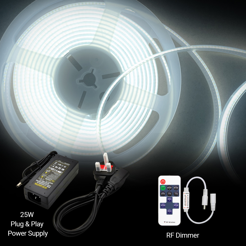 ENER‑J Daylight White 480 LED 6500K Plug and Play Strip Light Kit with Remote 5m Image 3