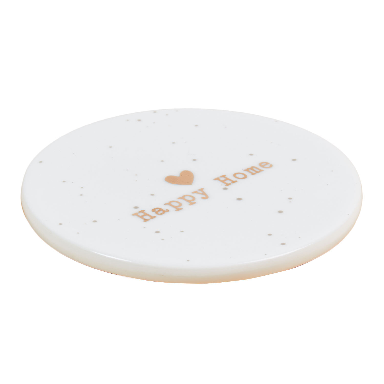 Gold Heart Coaster - White Image 2