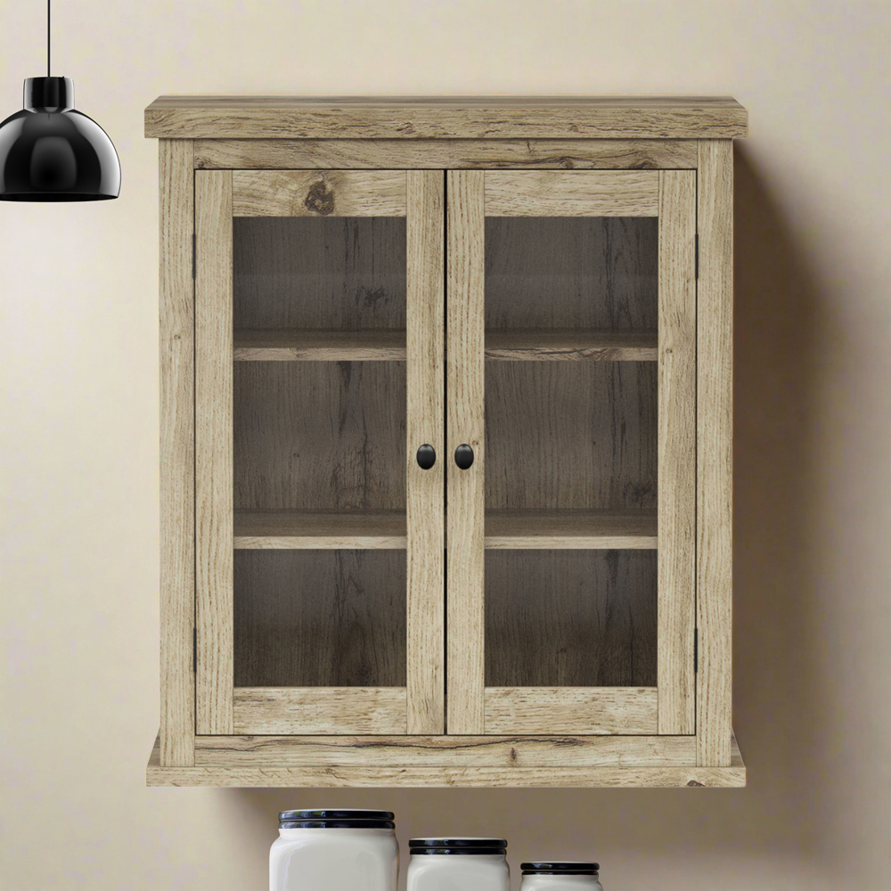 Teamson Home Donovan 2 Door Light Oak Wall Cabinet Image 7