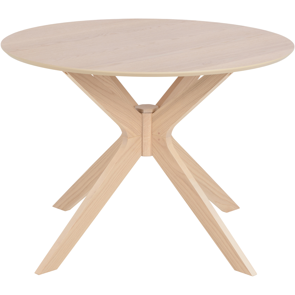Furniture To Go I_Duncan White Oak 4 Seater Round Dining Table Image 2
