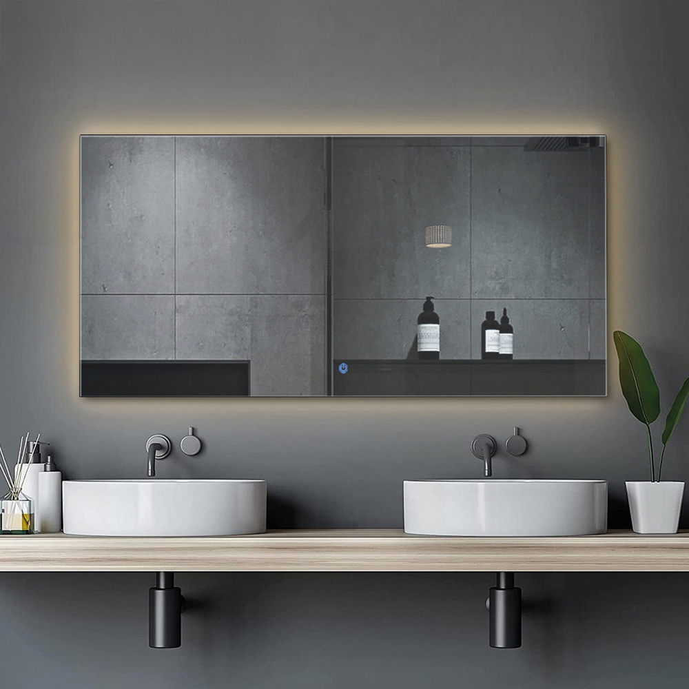Ener-j Modern Wall Mirror Infrared Heater with CCT and Dimming LED Light 450W IP54 Image 2