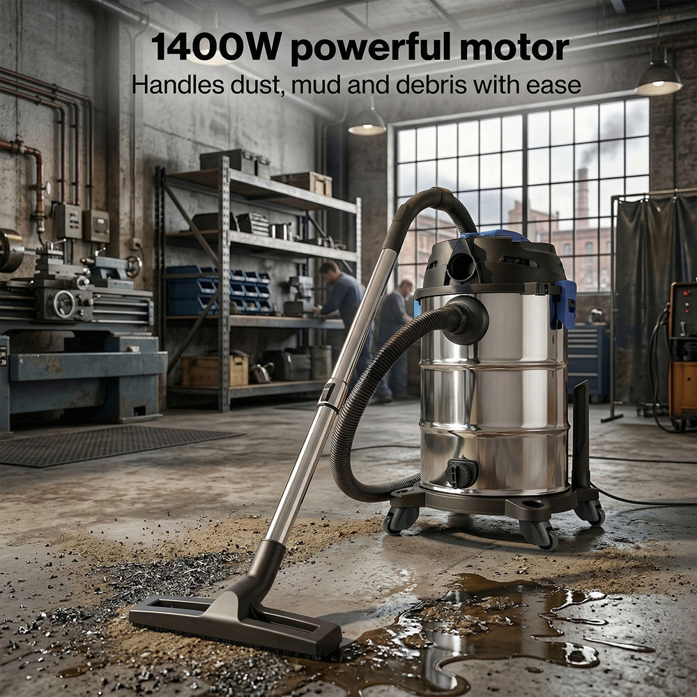 Spector RB1023-SL-UK Wet and Dry Heavy Duty Vacuum Cleaner 1400W Image 3