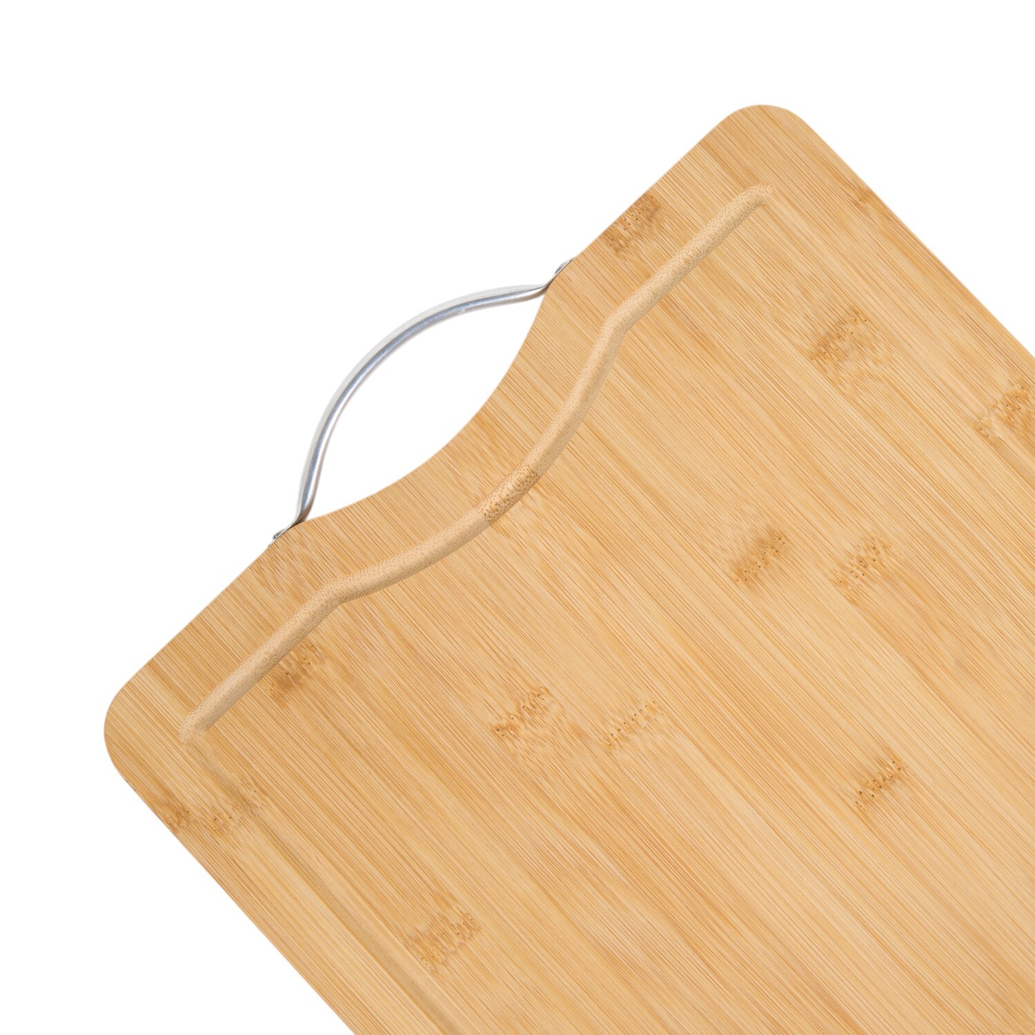 Bamboo Chopping Board Wire handle Natural Large Image 3