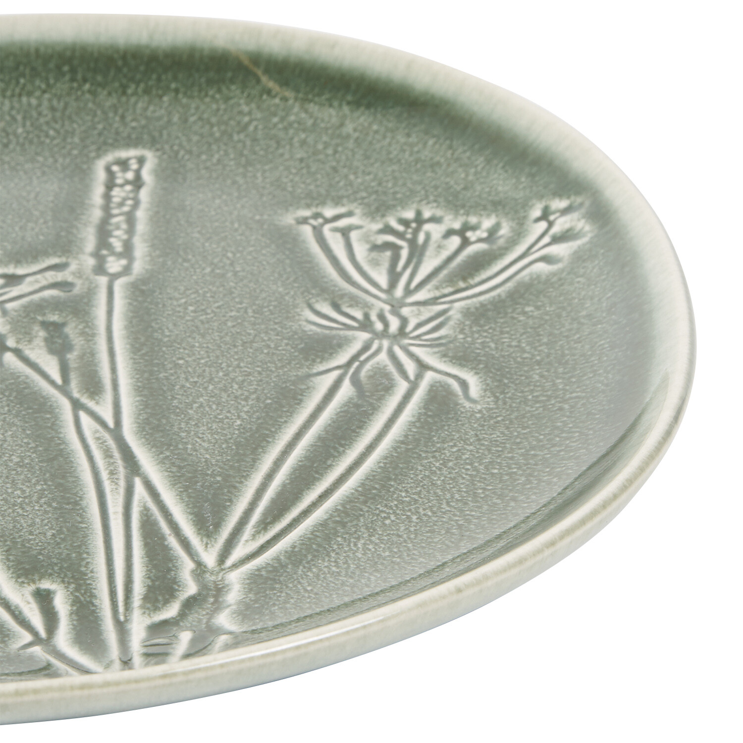 Sage Embossed Decal Plate - Green / Dinner Plate Image 5