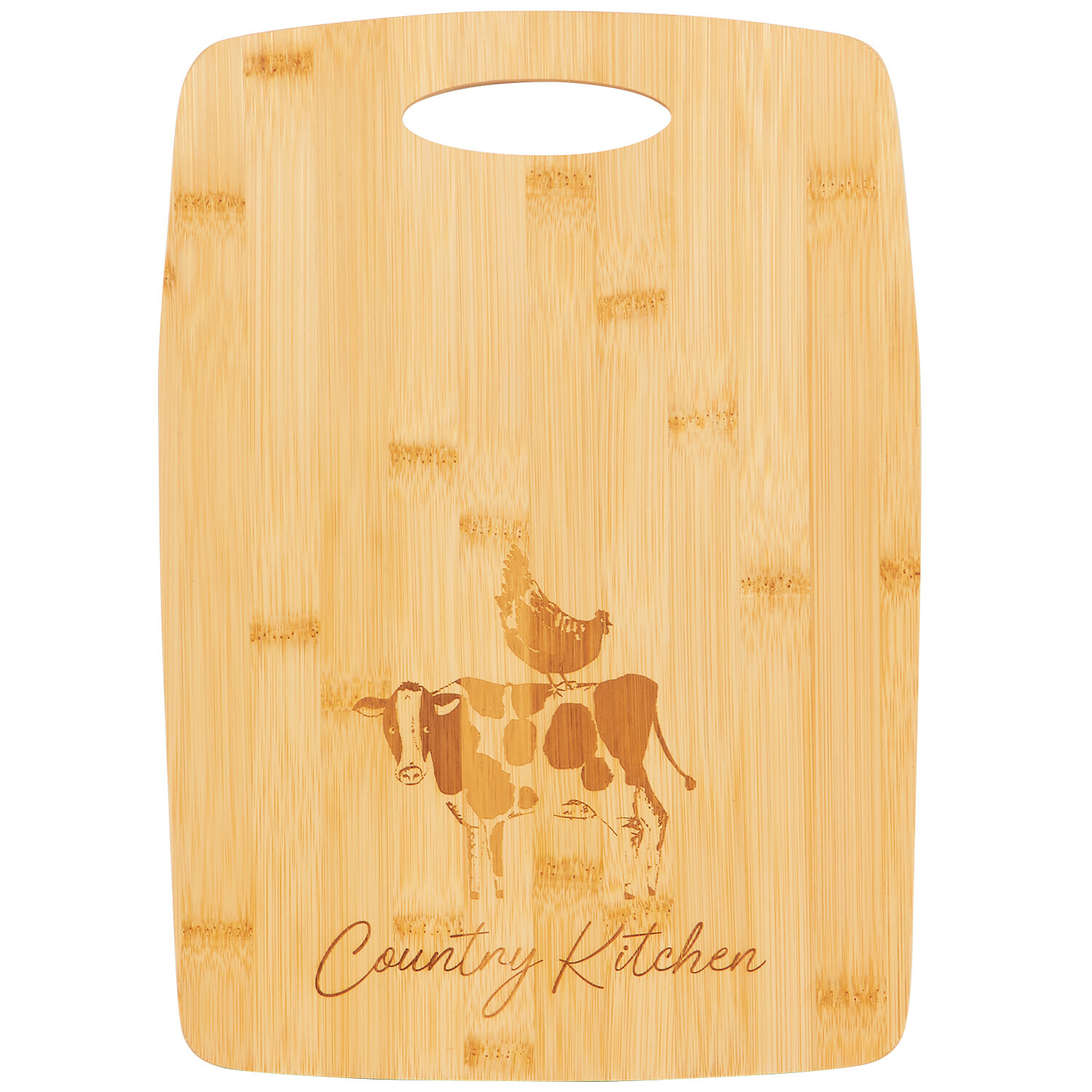 Daisy Farm Bamboo Cutting Board - Natural Wood Image 2