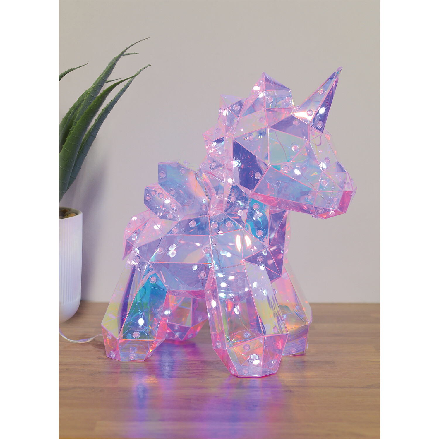 Crystal Effect Iridescent Unicorn Light Image 4