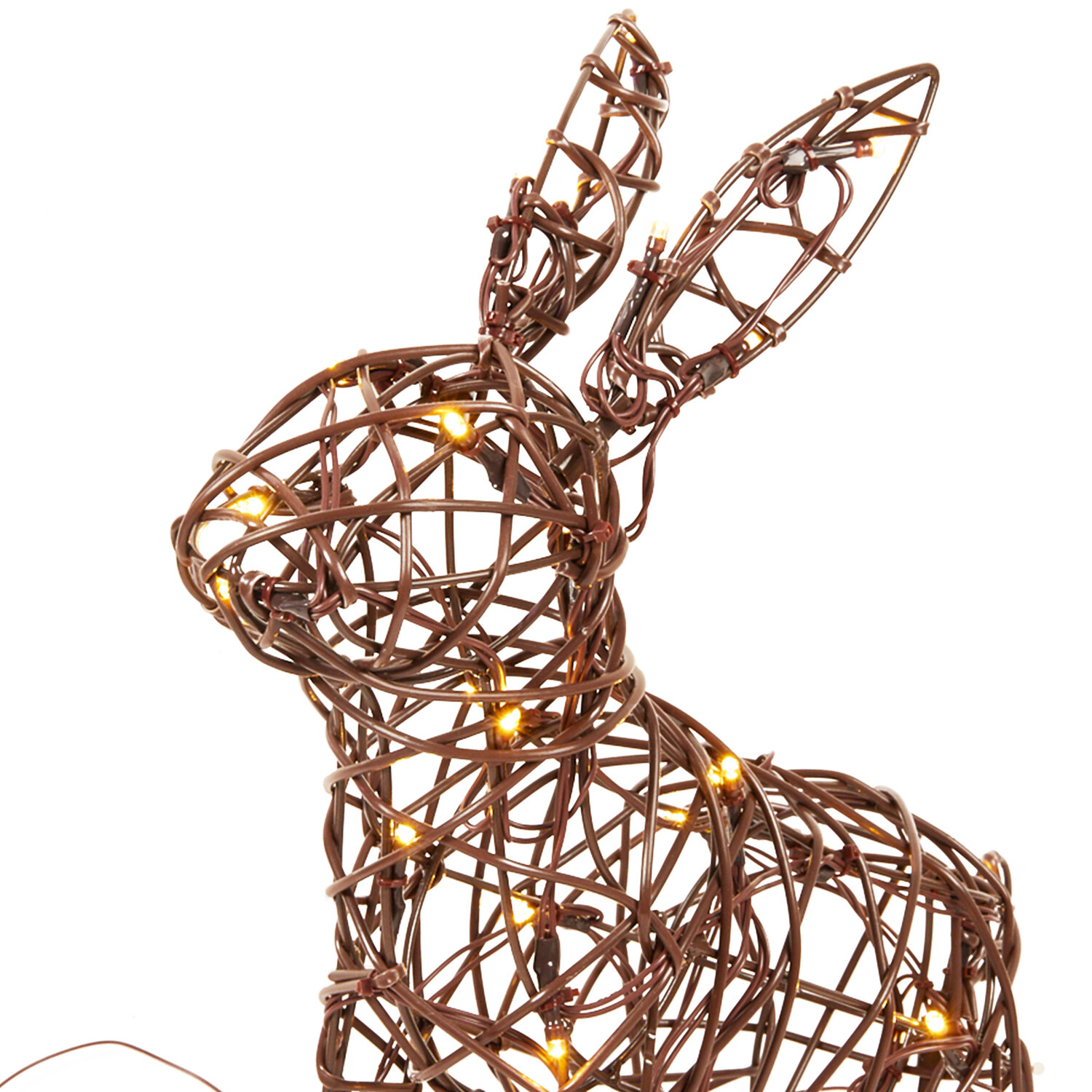 Solar Rattan Effect Bunny - Brown Image 4
