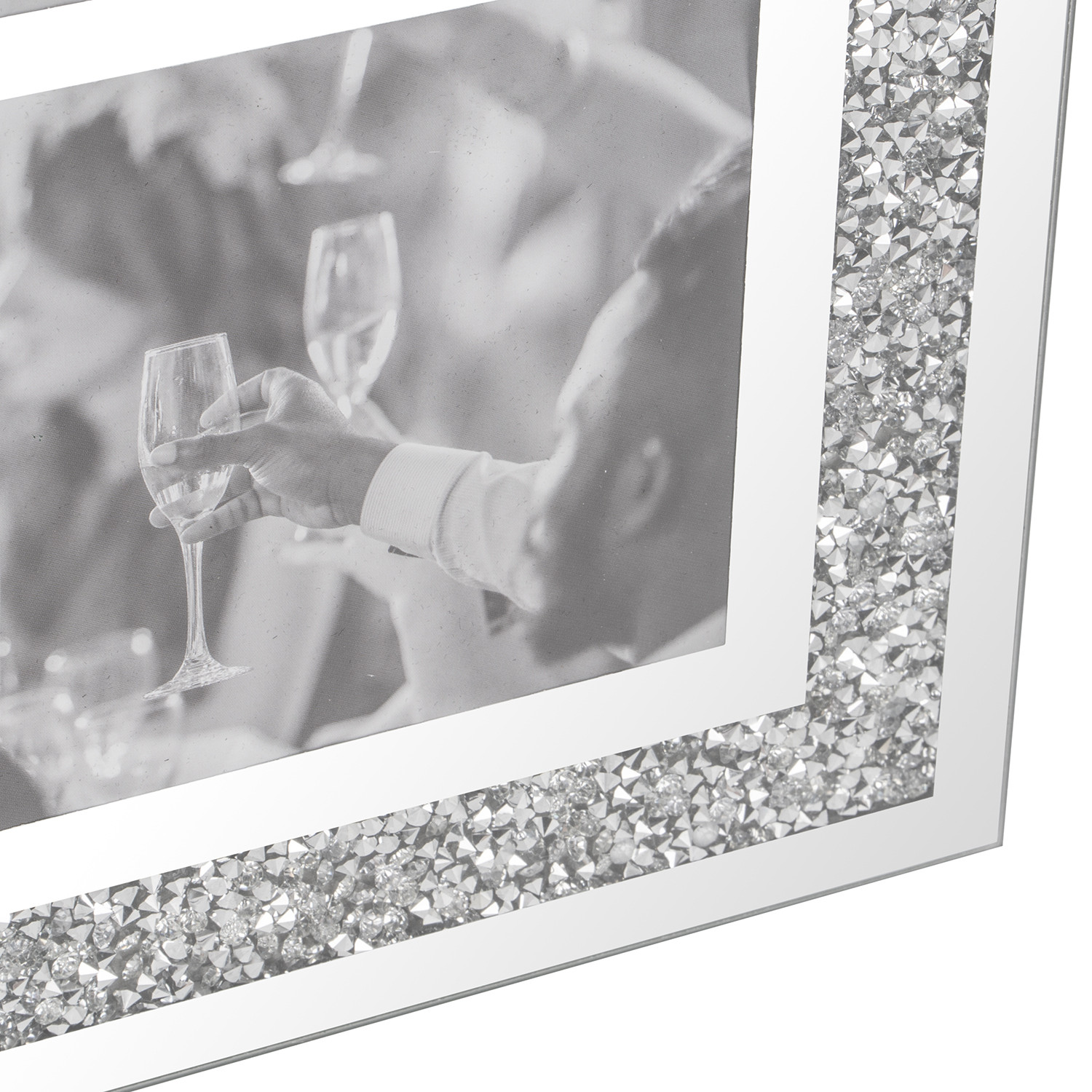 Crystal Effect 6 Photo Silver Collage Photo Frame Image 2
