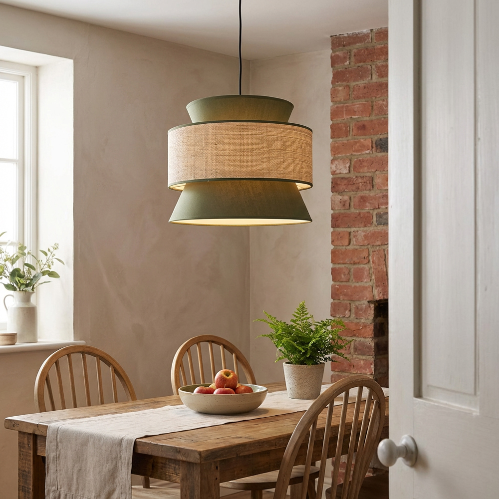 Berkley Pendant - Green and Natural Image 7