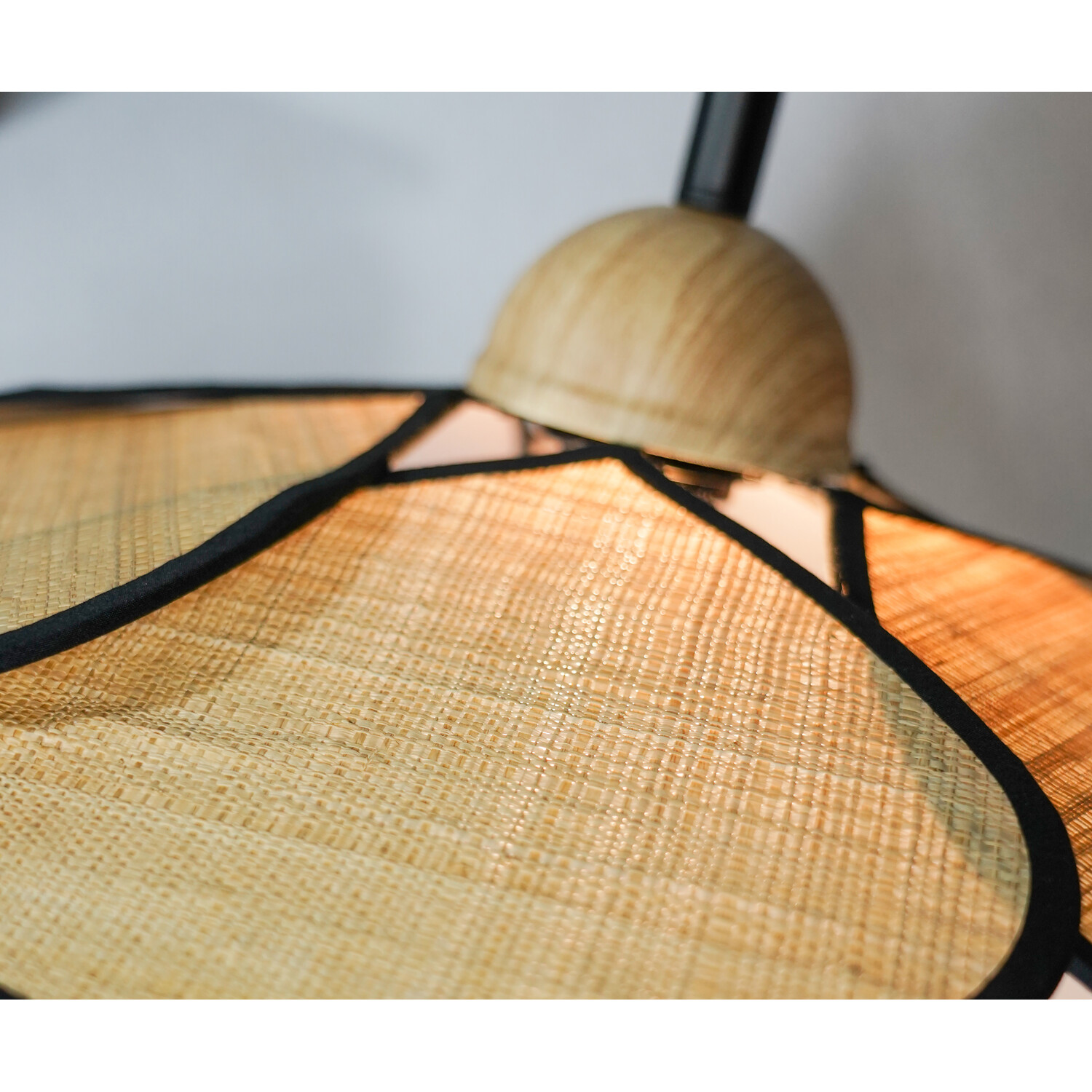 Raylee Floor Lamp - Wood and Black Image 3