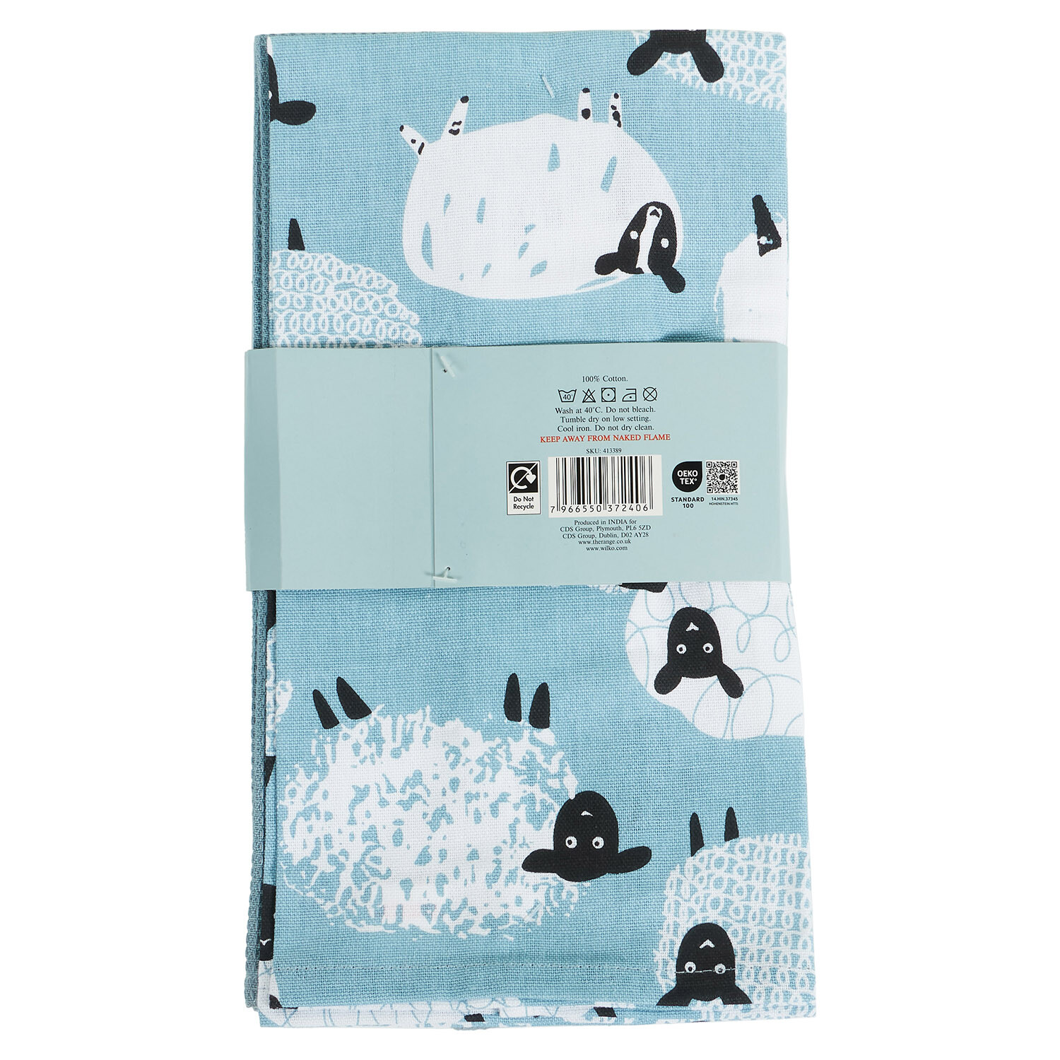 Pack of 3 Highland Flock Fluffy Tea Towels - Blue Image 4